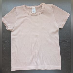 Aritzia Sunday Best SinchSeamless Short Sleeve in Taupe